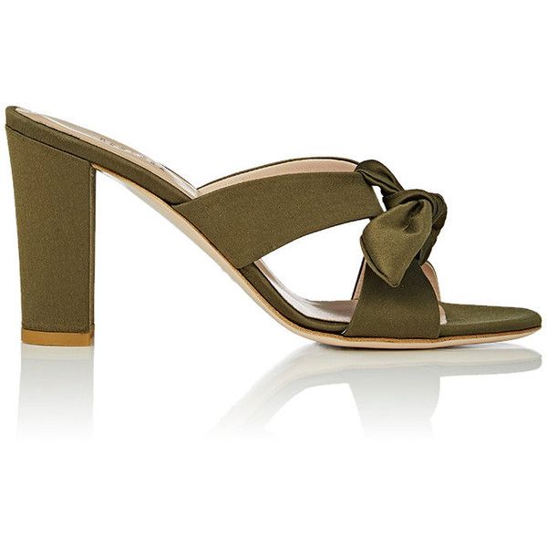 Barneys New York Women's Bow-Detailed Satin Mules