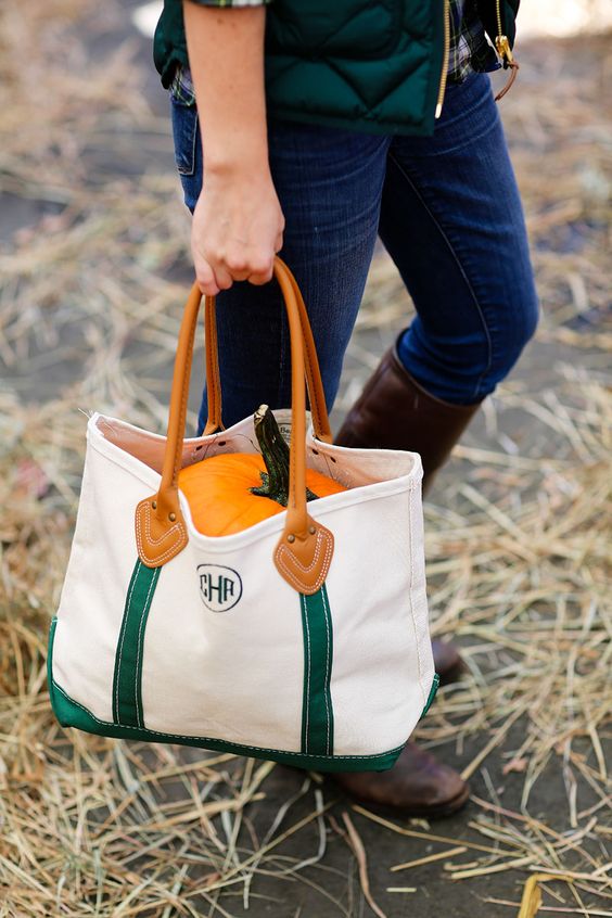 Boat and Tote Monogrammed Bag