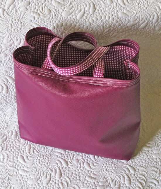 Faux Leather Shopping Bags