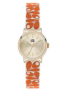 Ladies Patterned Strap Watch