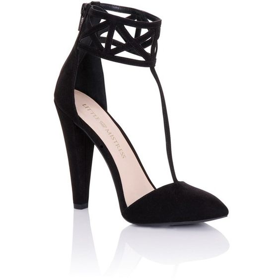 Little Mistress Ankle Cuff Geometric Closed Toe Heels