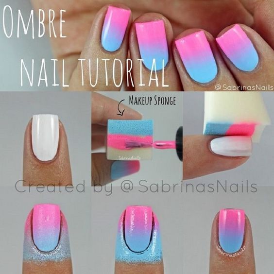 Ombre nail art tutorials