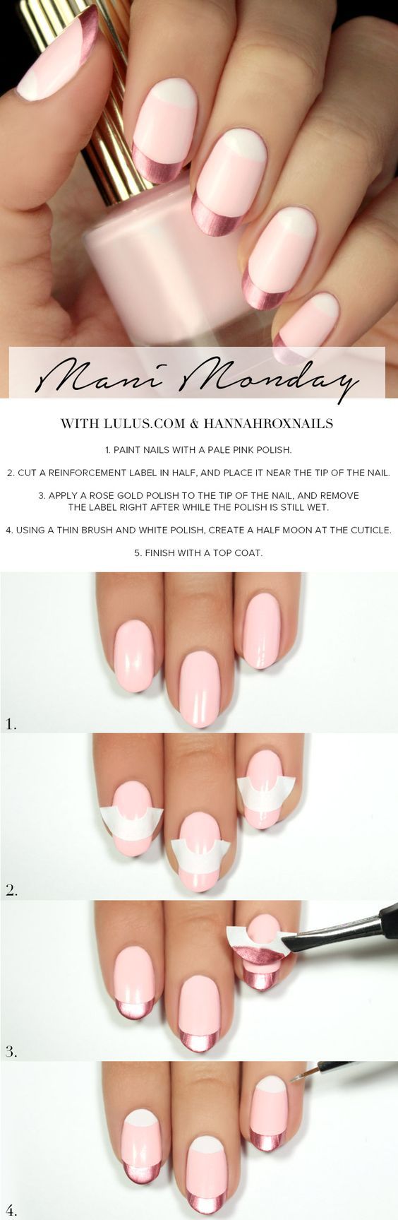Sophisticated pink nail art tutorials