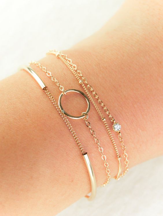 bracelet minimal gold bracelet