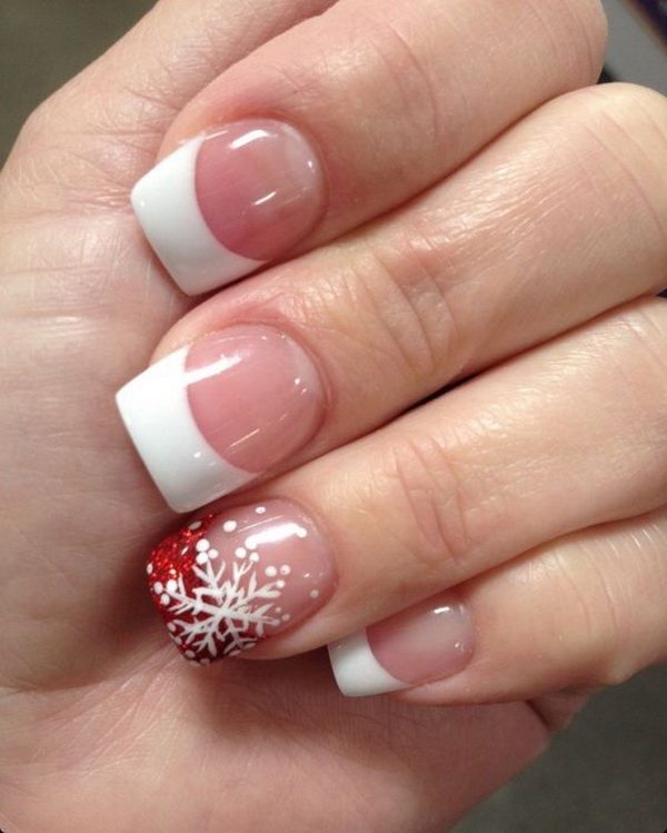 #Christmas #Nail #Art Awesome Snowflake Nail Designs