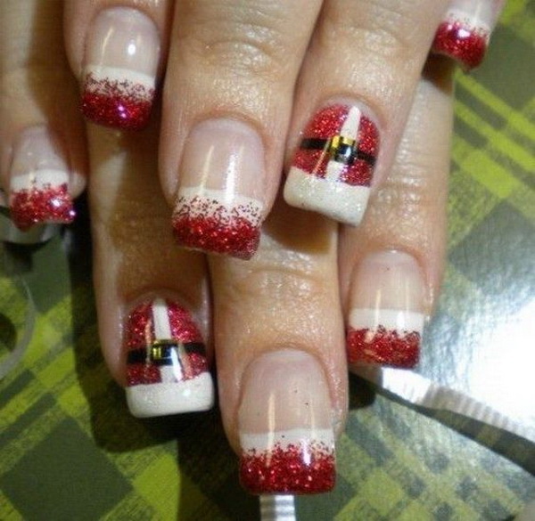 #Christmas #Nail #Art Santa Holiday Nails