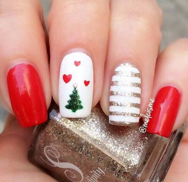 #Christmas #Nail #Art Super Cute And Easy Christmas Nails