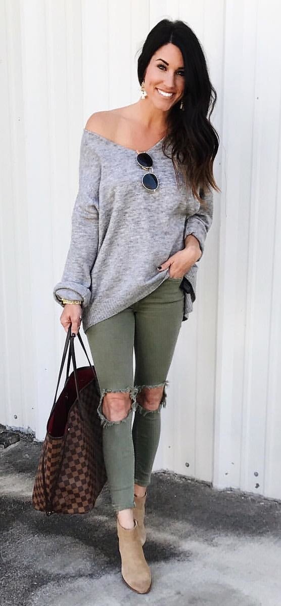 long sleeve and jeans outfit womens