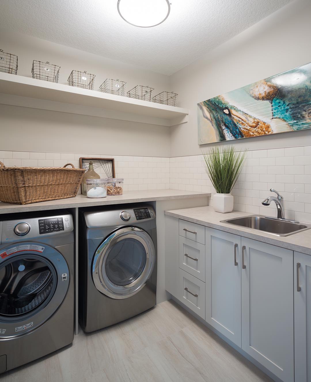 Who says a laundry room can't be stylish