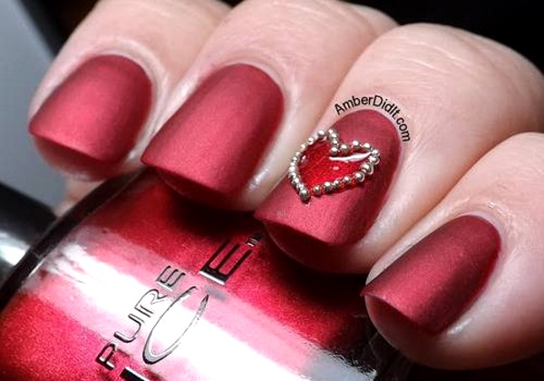 Elegant Valentine Nail Designs