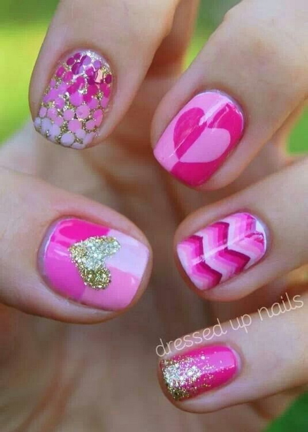 Pretty In Pink Nail Art Ideas For Valentine's Day