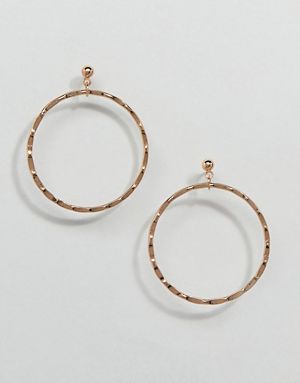 Nylon Gold Hoop Earrings
