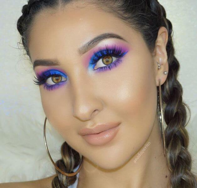 Magical mermaid-like look, try this eye makeup.