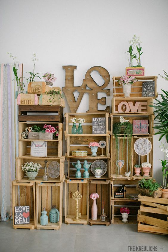 Wooden Crates Wedding Ideas