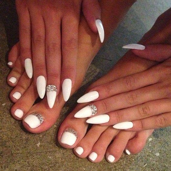 Beautiful matching nails and toes