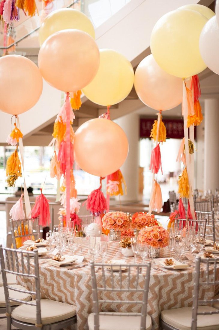 Color Coordinated Balloons and Tassles