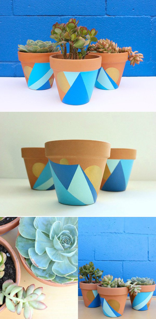 DIY: Geometric Painted Pots