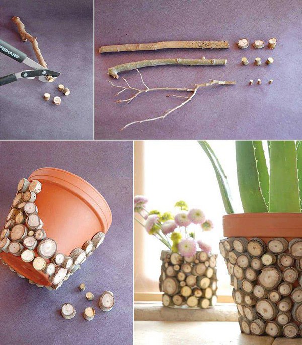 Decorate flower pots