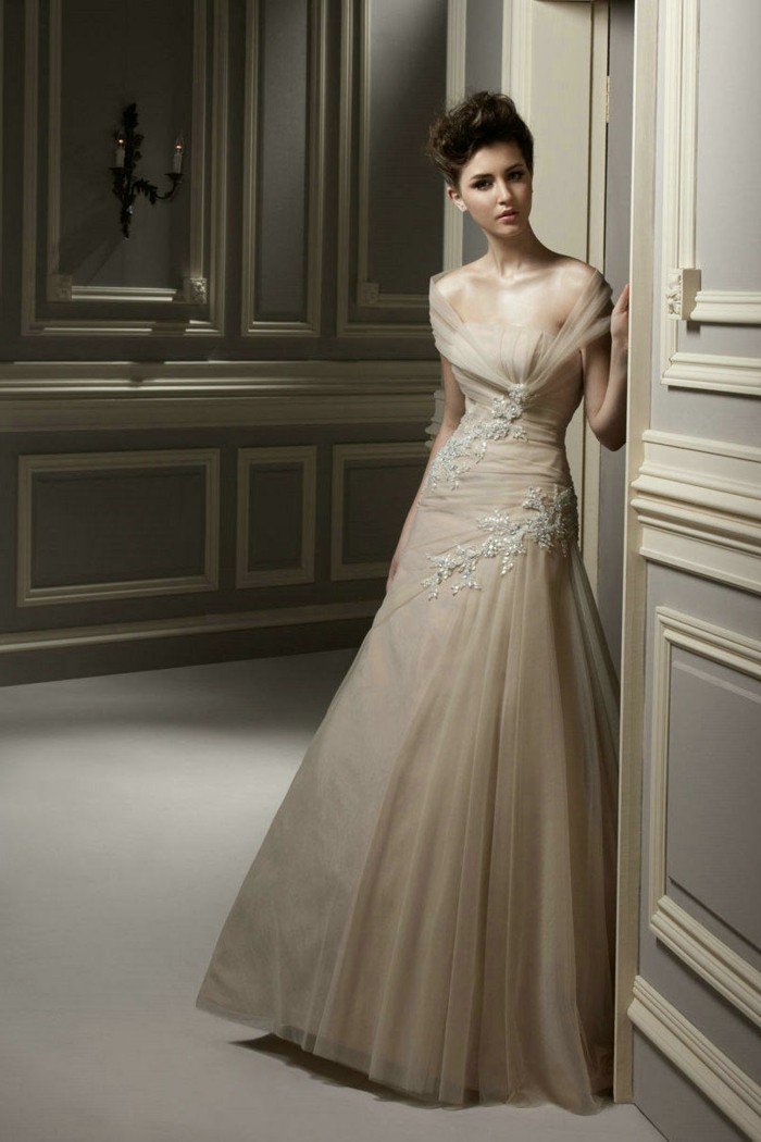 #Champagne #Wedding #Dresses Do you like this beautiful champagne wedding dress