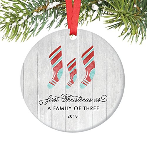 First Christmas As A Family of Three Ornament 2018