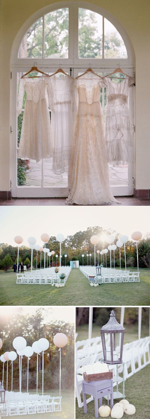 Huge Balloons for wedding ceremony decor.