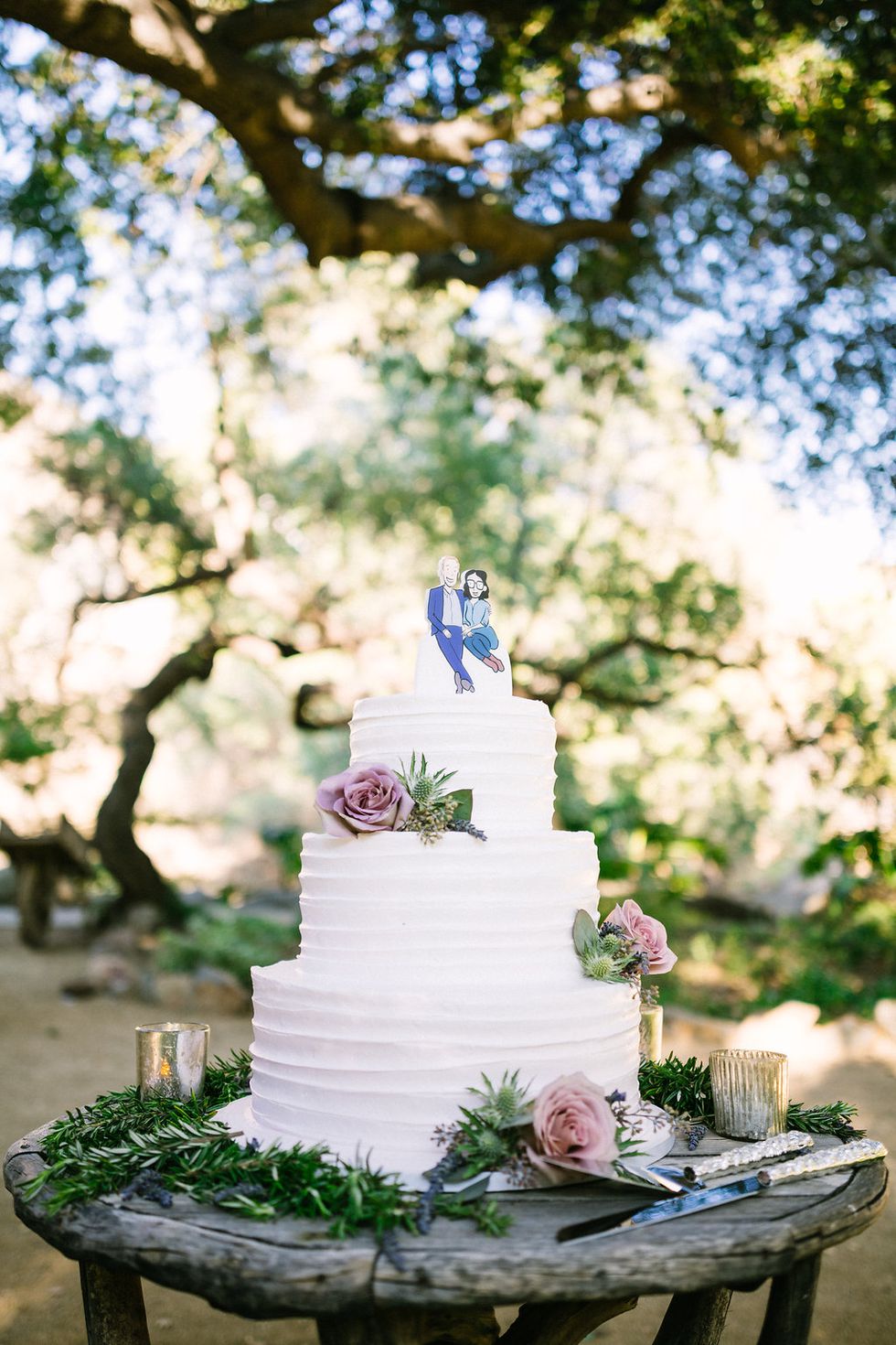 Lake Wedding Cake Display