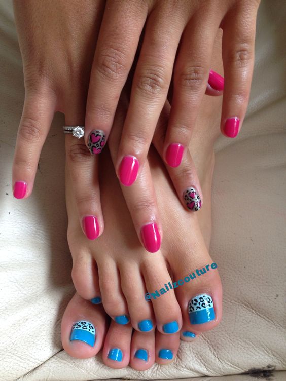 50 Adorable Matching Nail Art Designs