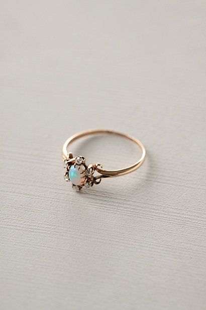 #engagement #ring #styles Opal & Diamond Flower Engagement Ring