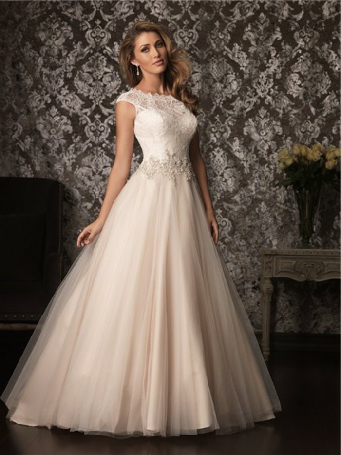 #Champagne #Wedding #Dresses Princess dress is always trendy!
