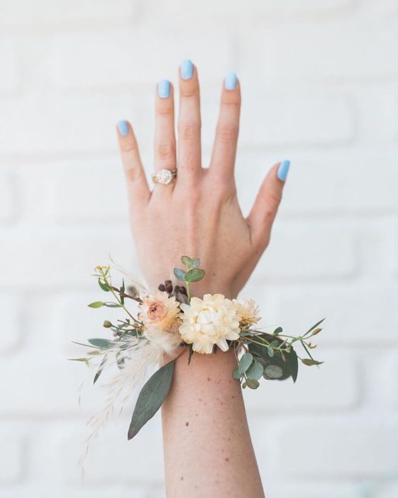 Rose And Waxflower Wrist Corsages