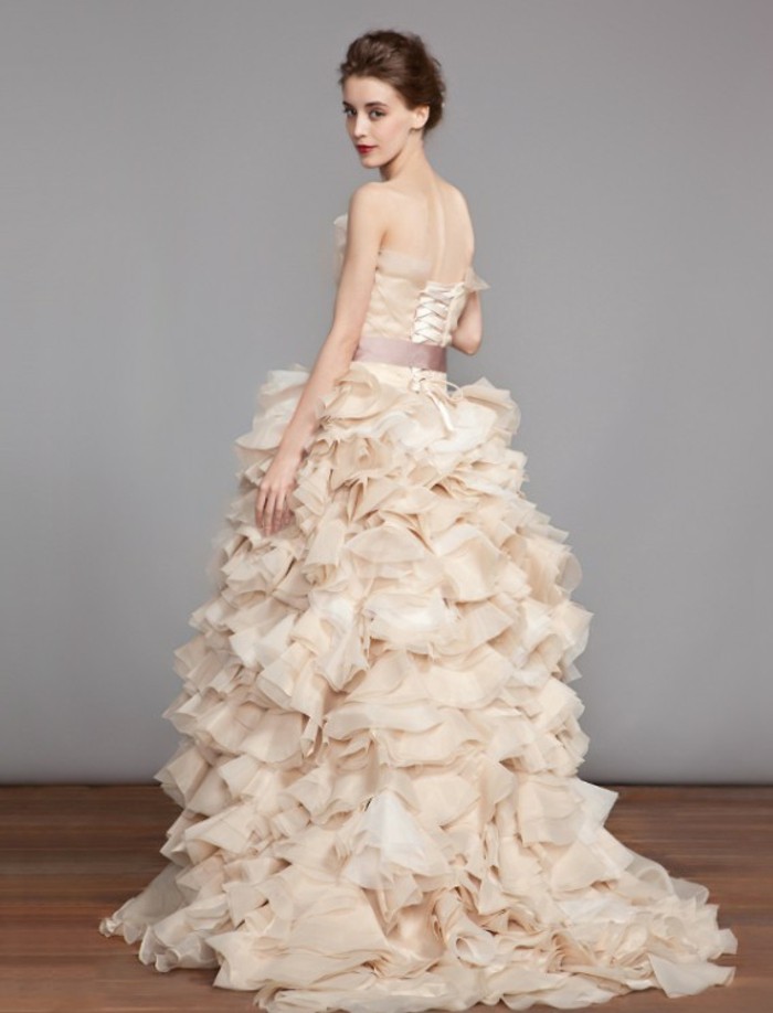 #Champagne #Wedding #Dresses Some designs of champagne bridal dresses are extravagant