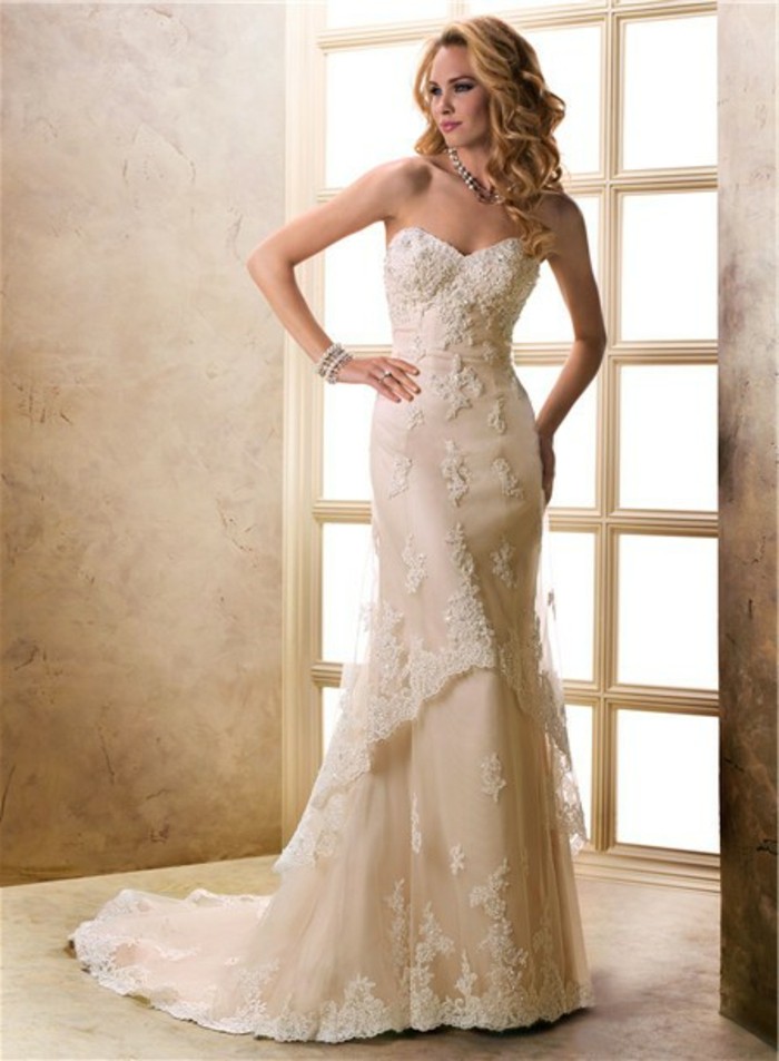 #Champagne #Wedding #Dresses Stylish champagne wedding dress for the elegant bride