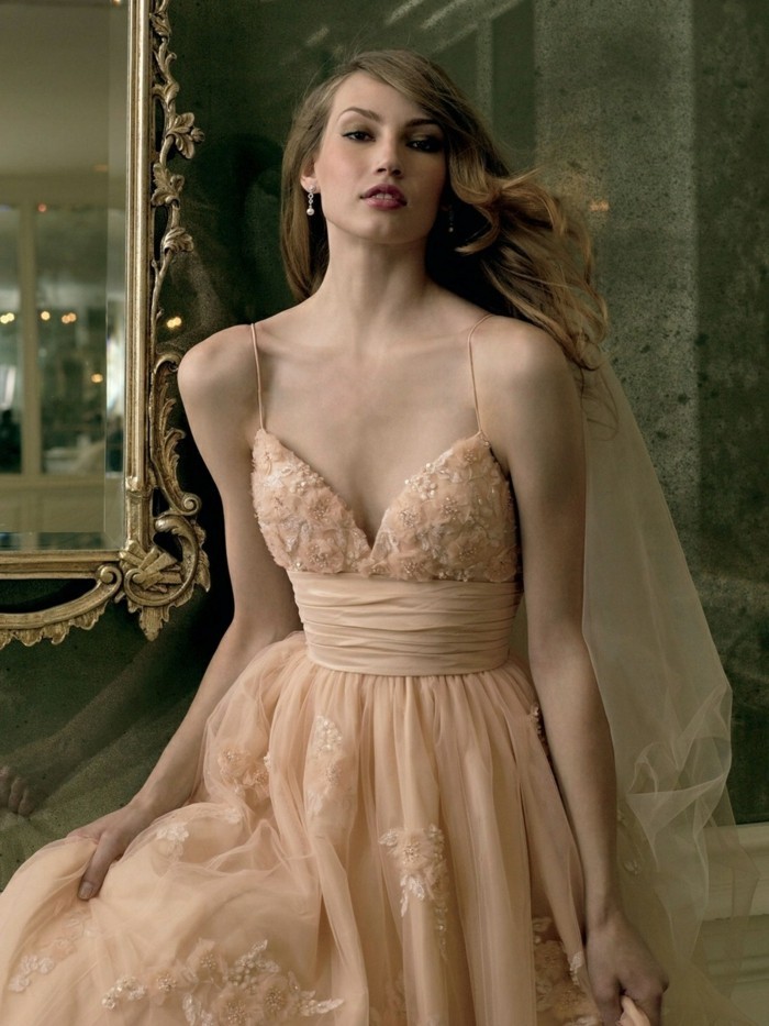 #Champagne #Wedding #Dresses The nuances of champagne wedding dress and pink