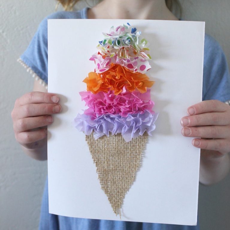 This ice cream cone craft is so fun for kids to create!