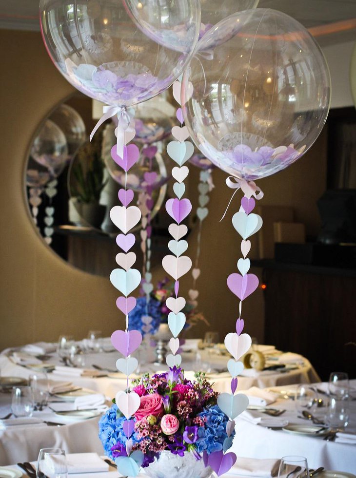 Transparent Balloon Filled with Flower Petals or Papers