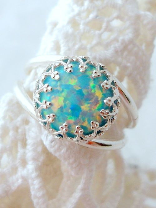 #engagement #ring #styles Vintage opal rings with diamonds, white gold & more.