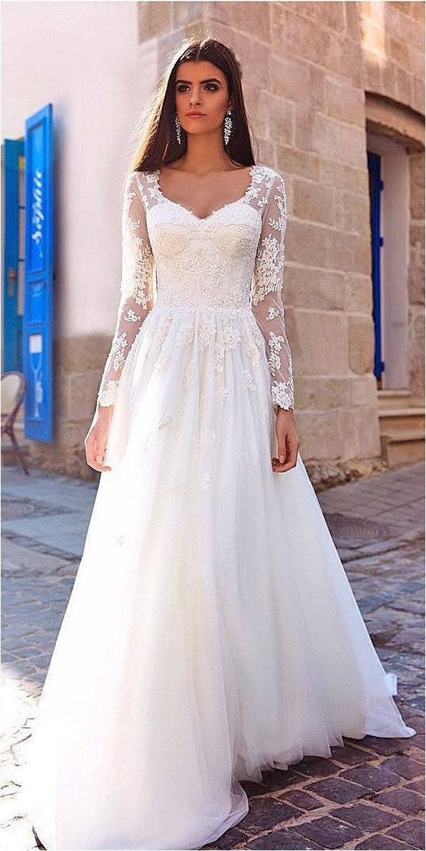 #Wedding #Dresses Long Sleeve Lace Wedding Dresses