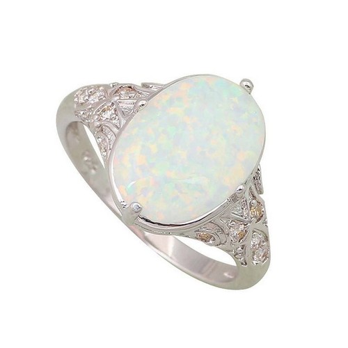 #engagement #ring #styles White Fire Opal Sterling Silver Promise Rings