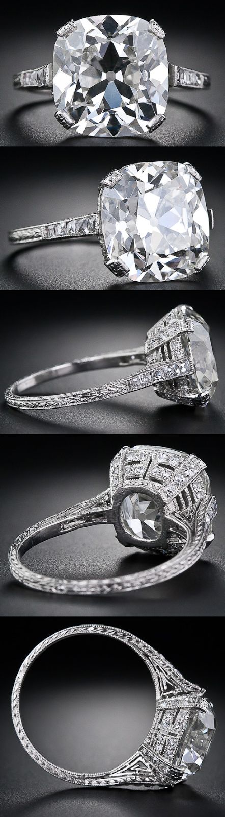 #engagement #ring #styles carat antique cushion cut diamond ring.