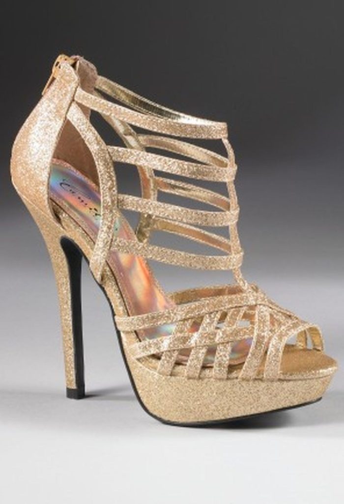 tan and gold heels