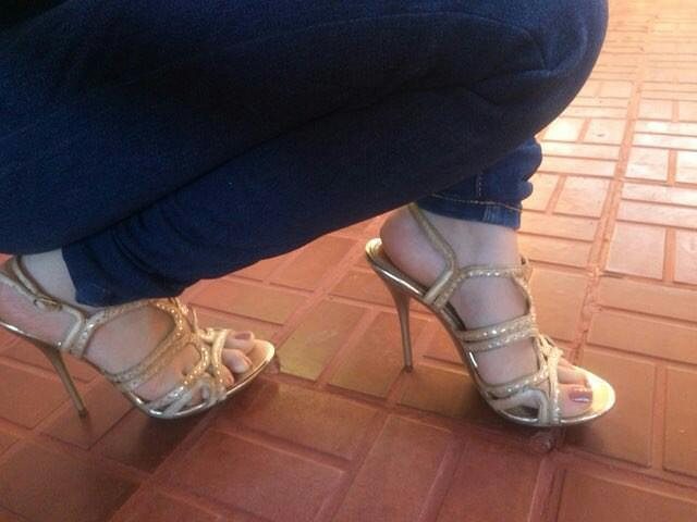 Beautiful Golden High Heels