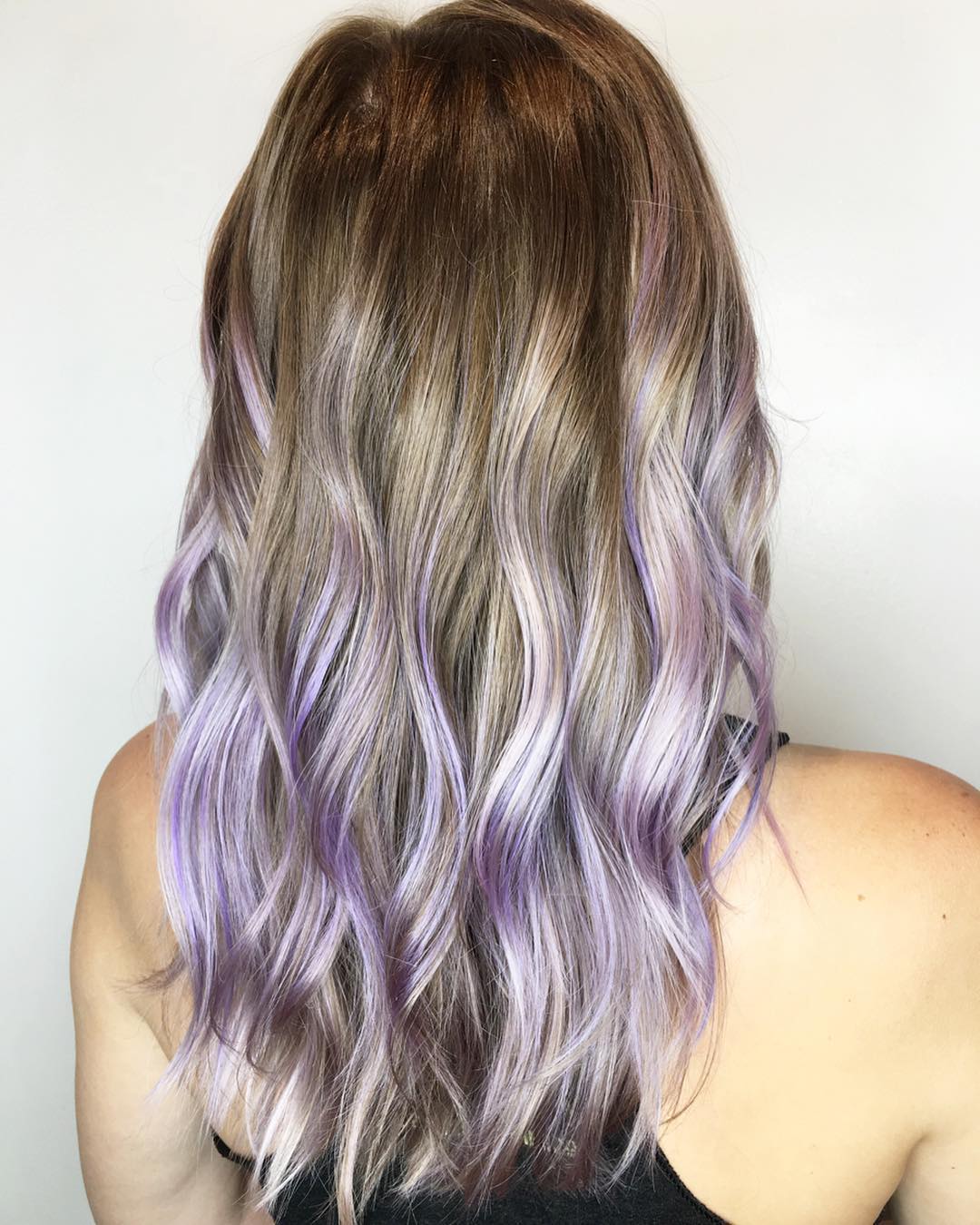 Beautiful pastel purple lilac balayage. Pic by daisyhairaffair