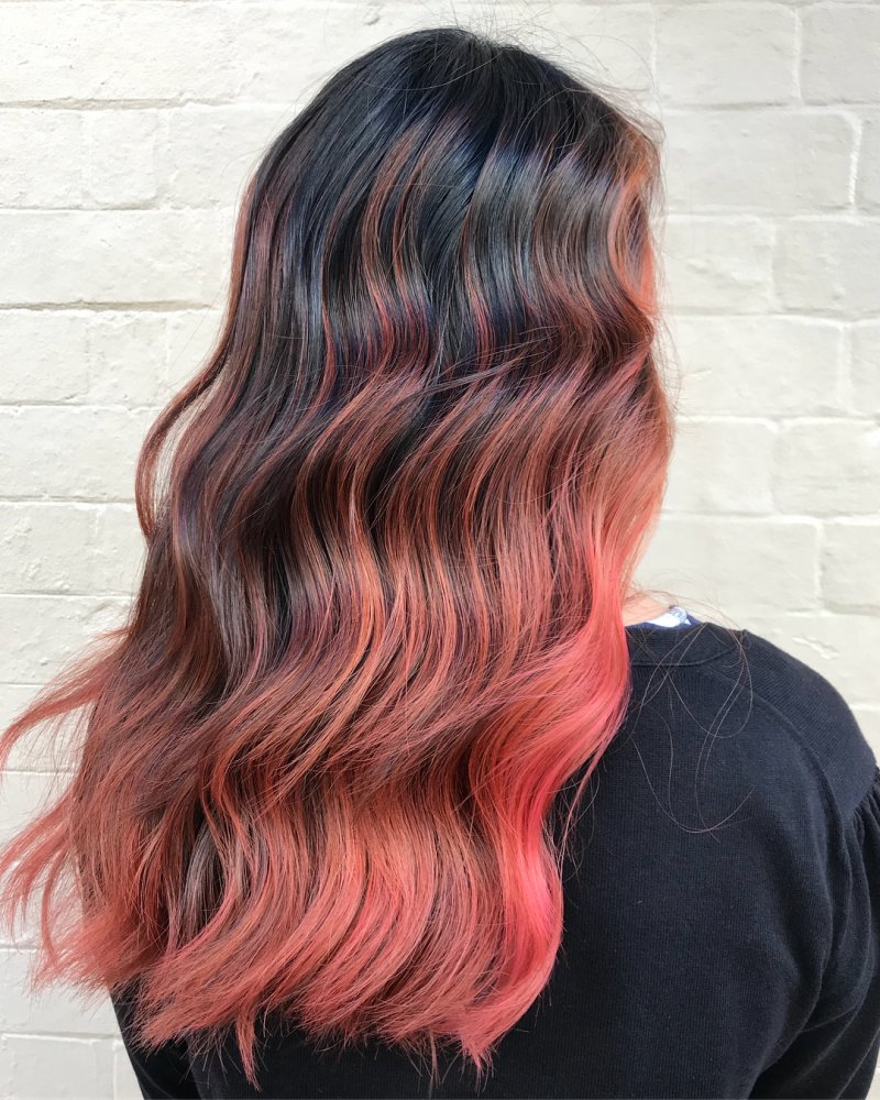 Full head classic balayage. Pic by kittycolourist_