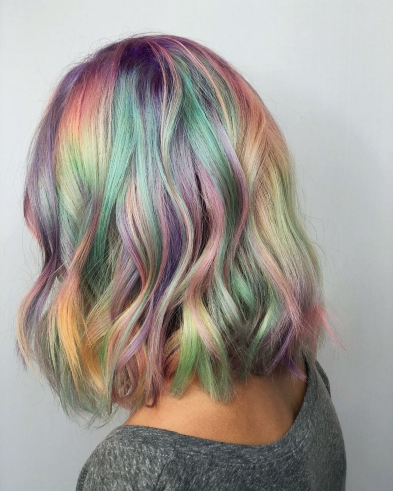 Iridescent Bubble Hair. Pic by nealmhair