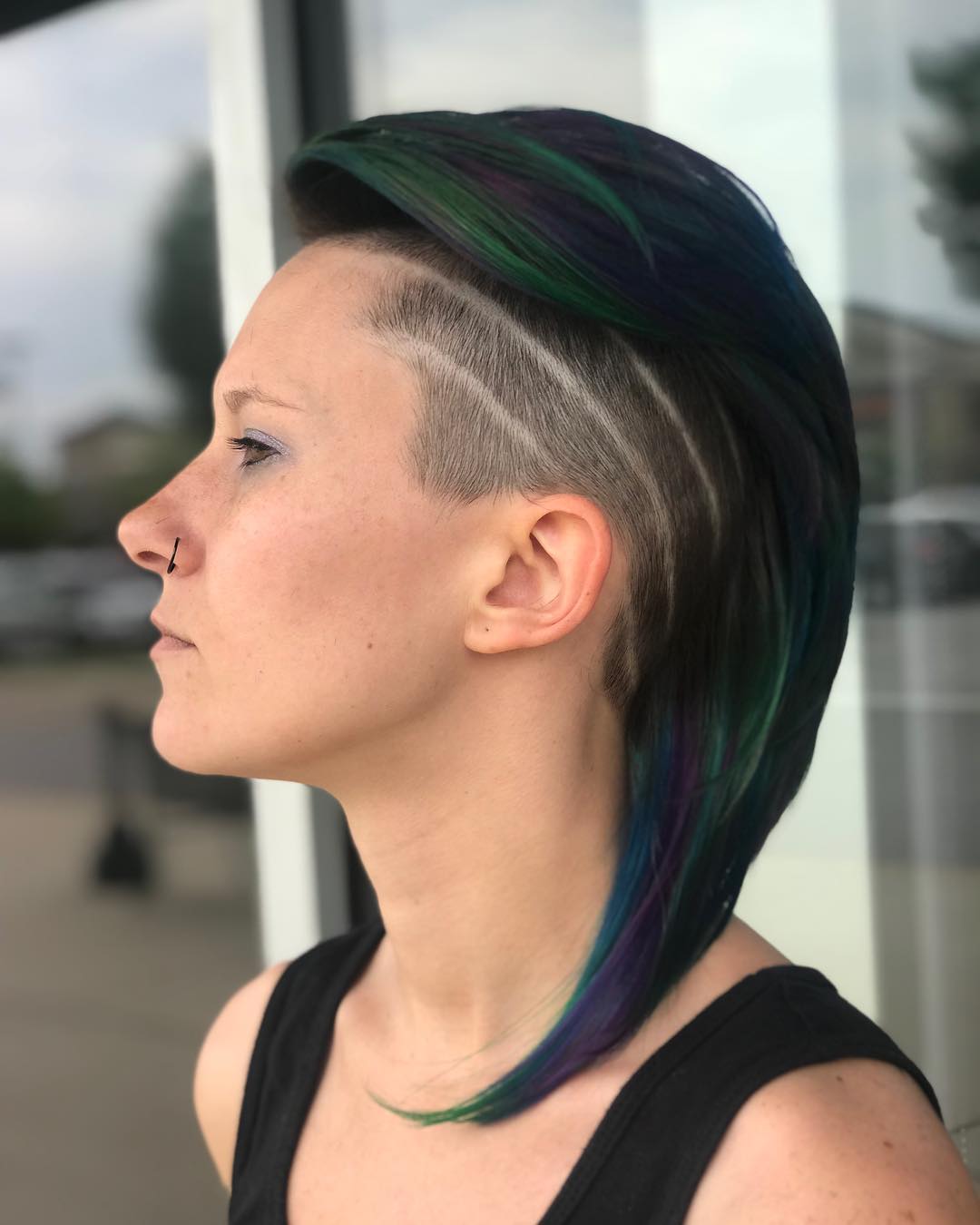 Mohawk styled. Pic by blushhairlove