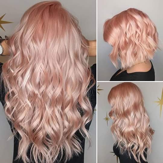 Peachy pearl hair color. Pic by sweetxgorgeous