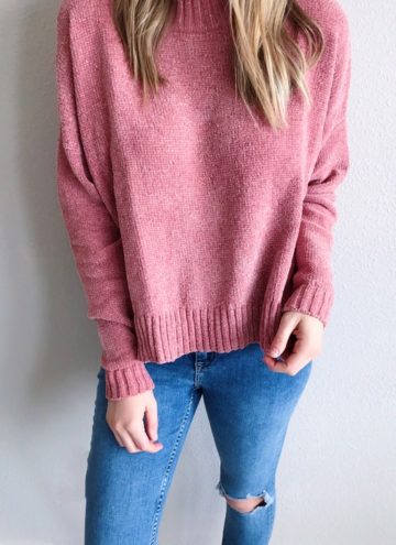 Women's pink sweaters.