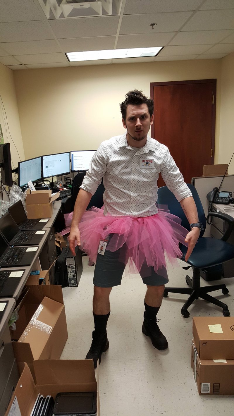 Ace Ventura won me third place at work for Halloween.
