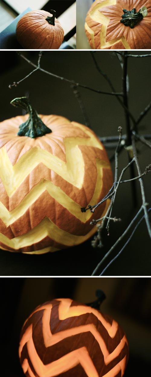 Chevron Striped Pumpkin.