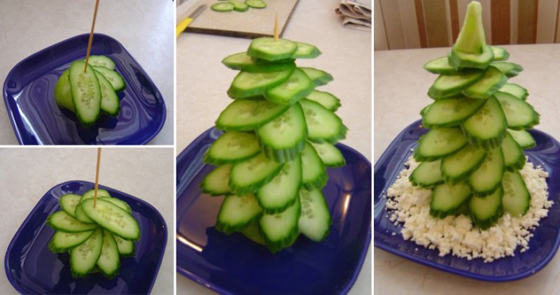 Cucumber Christmas Tree